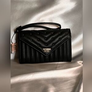 Victoria's Secret Black Quilted Wristlet